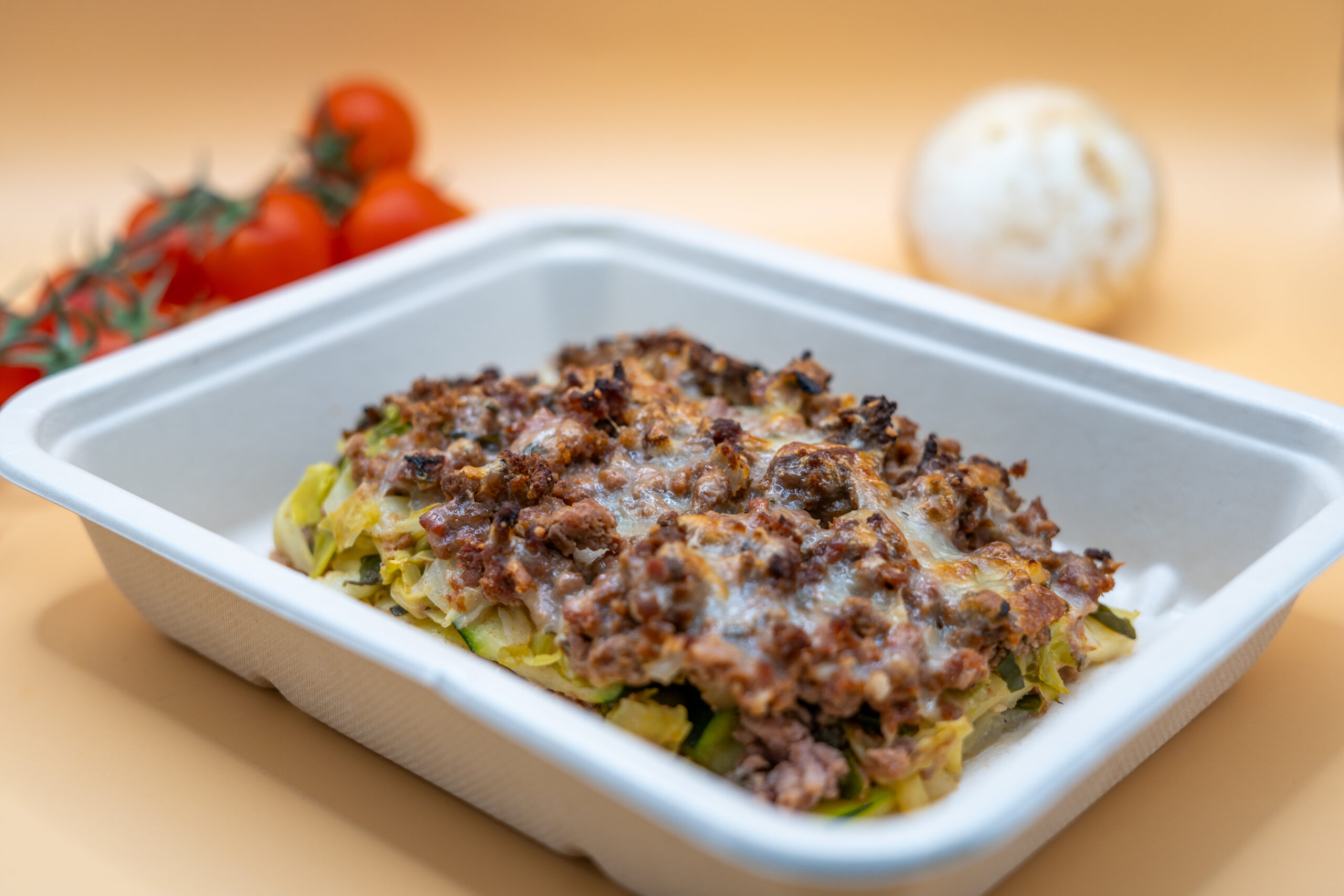 Lasanha de courgette e novilho (low carb)